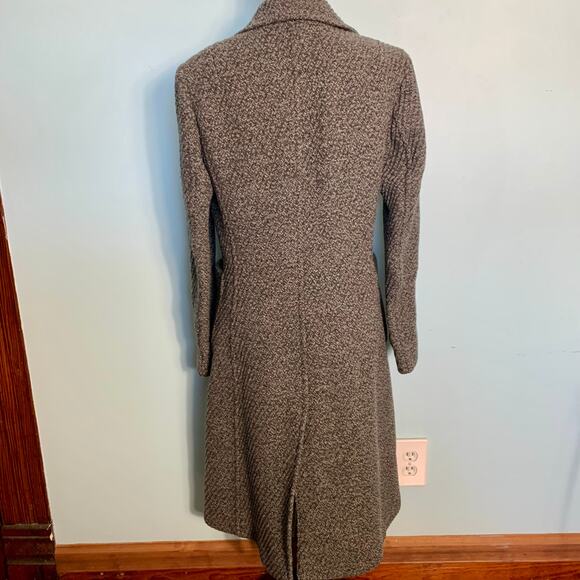 J. Crew Grey Tweed Wool Coat Size 4 - Picture 3 of 7